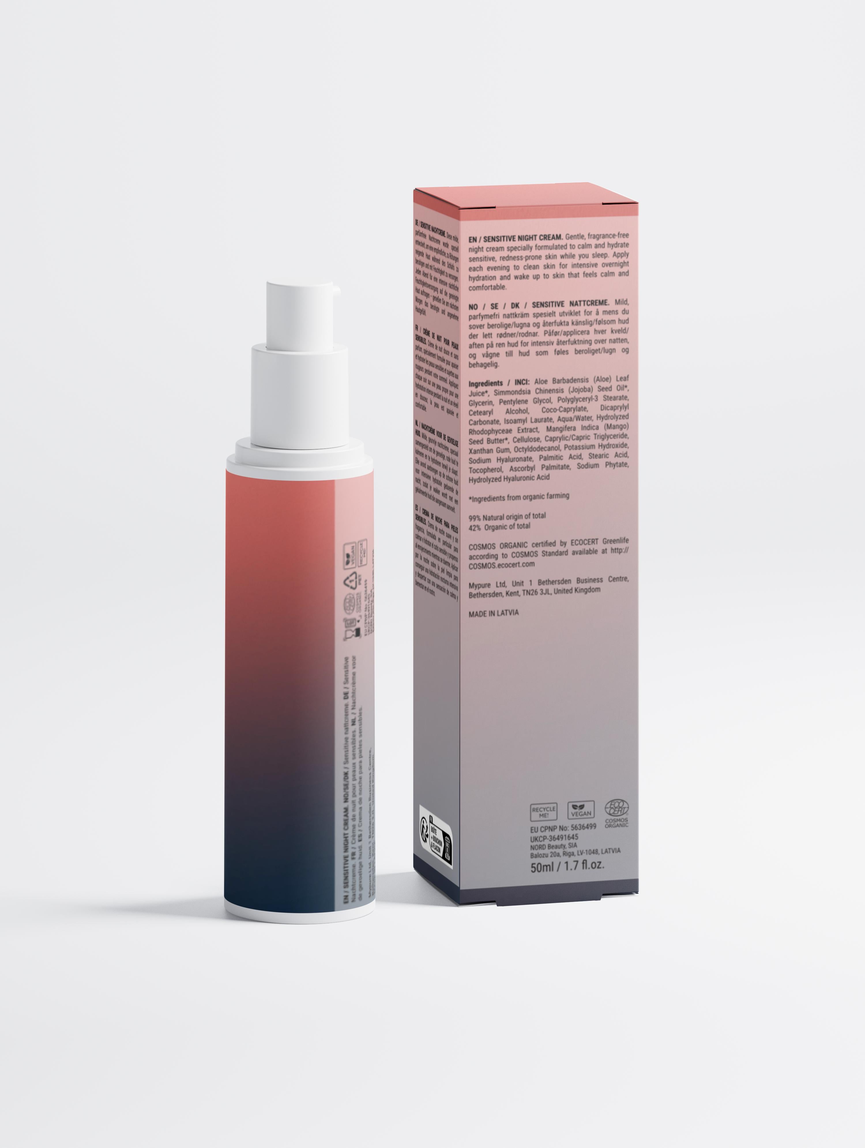Sensitive Skin Overnight Cream, Fragrance-Free