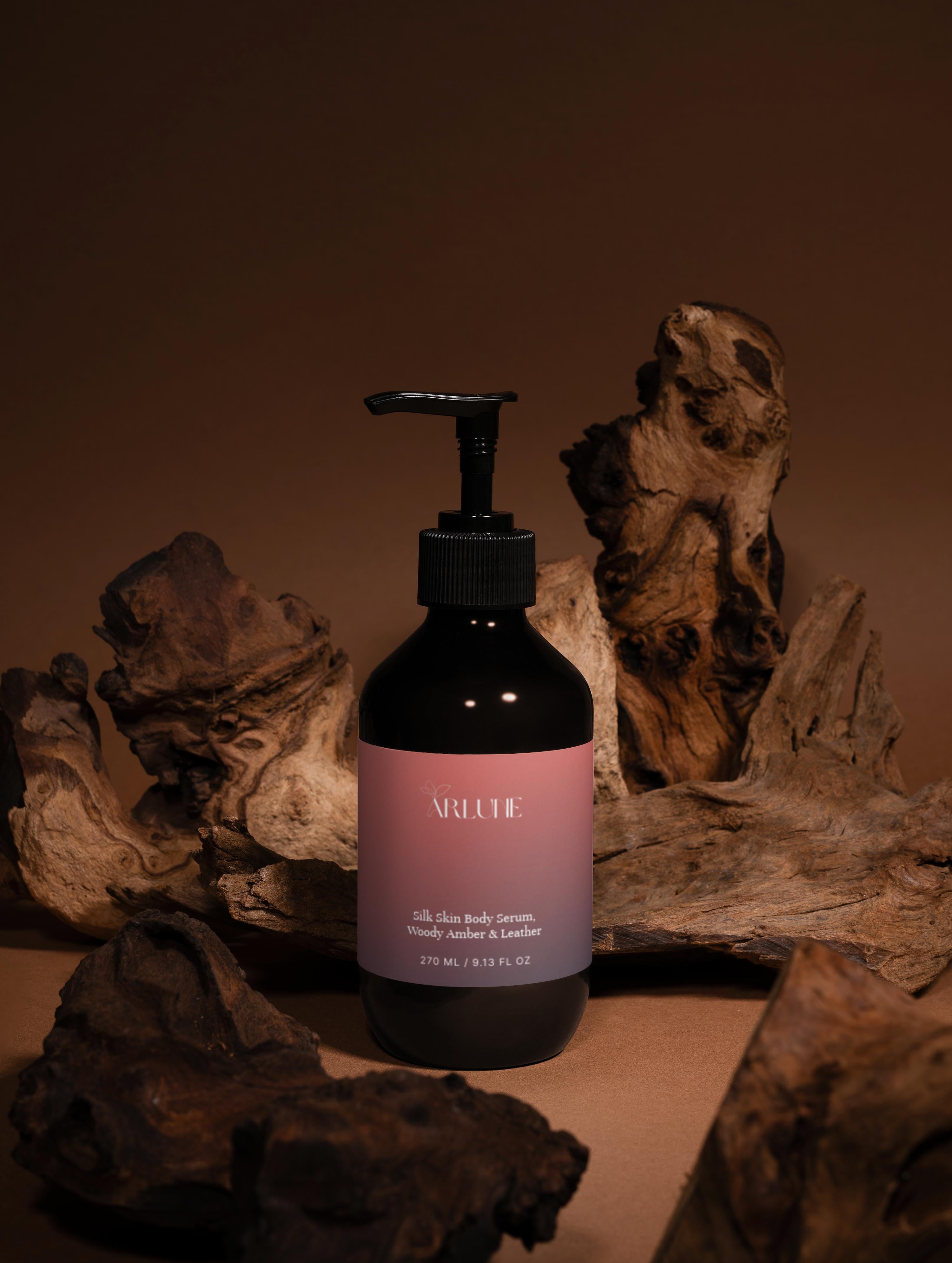 Silk Skin Body Serum, Woody Amber & Leather