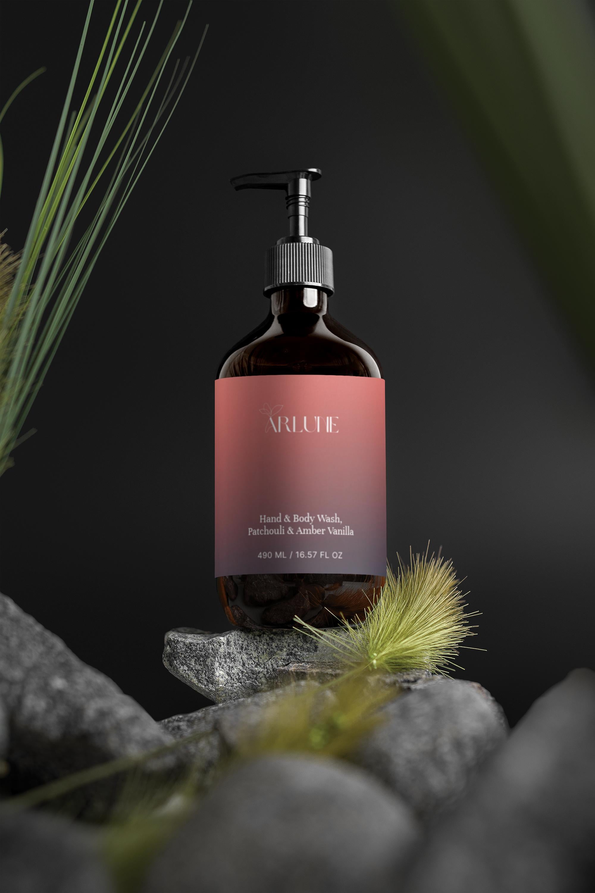 Hand & Body Wash, Patchouli & Amber Vanilla